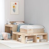 vidaXL Nočna omarica z mizo 45x39x57 cm trdna borovina | Shoptok.si