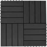 vidaXL Pločice za trijem 22 kom 30 x 30 cm 2 m² WPC crne Cijene