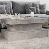 vidaXL Klubska mizica z LED lučkami betonsko siva 90x50x40 cm Cene