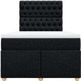 vidaXL Krevet box spring s madracem crni 120 x 190 cm od tkanine | shoptok.hr