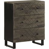 vidaXL Komoda od 3 komada crna 60x33x75 cm Puno drvo Mango | shoptok.hr