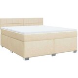 vidaXL Krevet s oprugama i madracem krem 180x200 cm od tkanine | shoptok.hr