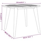  Vrtni stol Ø 110 x 75 cm od masivnog bagremovog drva | shoptok.hr