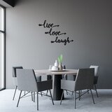 Wallity Zidna dekoracija Live Love Laugh, 60 x 60 cm, Crna | ePonuda.com