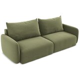 Makamii Zelena žametna raztegljiva/s prostorom za shranjevanje sedežna garnitura 238 cm Kalena – | Shoptok.si