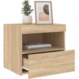  Noćni ormarići s LED svjetlima 2 kom boja hrasta 50x40x45 cm | Eponuda.com