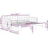 vidaXL Izvlečna dnevna postelja roza 90x200 cm žamet | Shoptok.si