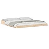 vidaXL Konstrukcija postelje Rjava 180 x 220 cm Trdna borovina | Shoptok.si
