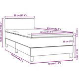 Box Spring krevet s madracem svijetlo sivi 80x210 cm baršun | shoptok.hr