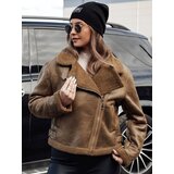 DStreet Kurtka damska SOFTSTILL zamszowa z kożuszkiem kamelowa | Shoptok.si