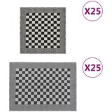  Set ručnika od 50 komada crno-bijeli pamučni | shoptok.hr