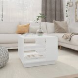 The Living Store Klubska mizica bela 55x55x43 cm iverna plošča - Klubska Mizica, (21573184) Cene