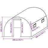 Zamjenski pokrov za plastenik (6 m²) 200 x 300 x 200 cm zeleni | shoptok.hr
