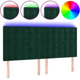  LED uzglavlje tamnozeleno 160x5x118/128 cm baršunasto | shoptok.hr