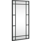 Maison Chic Stensko Ogledalo - Zrcalo - Kozmetično ogledalo črno 30x60 cm pravokotno železo, (21698101) | Shoptok.si