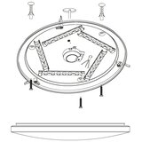 Eglo Nieves plafonjera/1, led, 24w, 2400lm, prom 410, bijela/srebrna | shoptok.hr