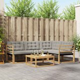  Set vanjskih sofa 5 kom. Bijela i svjetlosiva | shoptok.hr