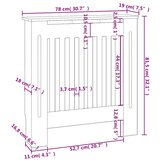  Pokrov za radijator konstruirano drvo 78 cm | shoptok.hr