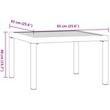  Vrtni stolić za kavu crni 65 x 65 x 40 cm aluminijski | Eponuda.com