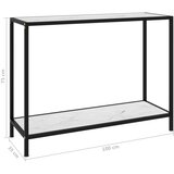  Konzolni stol bijeli 100 x 35 x 75 cm od kaljenog stakla | Eponuda.com