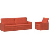  Set sofe 2 pcs Crvena narančasta Kordura tekstil - Crvena narančasta 1-Sjedalo + 3-Sjedalo (210 cm) | shoptok.hr