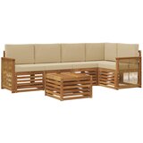 vidaXL Kotna sedežna garnitura z blazino 5 pcs Naravna, (5000283360) | Shoptok.si