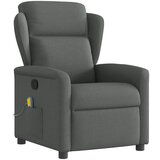 vidaXL masažni naslanjač temno sivo blago | Shoptok.si