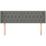  Uzglavlje s ušima tamnosivo 163x16x78/88 cm od tkanine | shoptok.hr