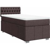  Krevet s oprugama i madracem tamnosmeđi 90 x 200 cm od tkanine | shoptok.hr