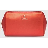 Furla Usnjena kozmetična torbica rdeča barva, WE00449 BX2658 2673S