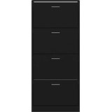 Ormarić za cipele crna 63 x 24 x 147 cm od konstruiranog drva | shoptok.hr