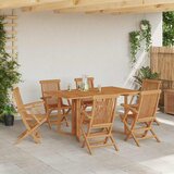  Vrtni set za objed 7 kom. Smeđa 150 x 90 x 75 cm | shoptok.hr