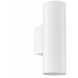 Eglo riga spoljna zidna lampa/2, led, gu10, 2x3w, čelik/bela Cene