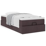  Otomanski okvir kreveta s madraca tamnosmeđi 100x200cm tkanine | shoptok.hr