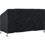  Pokrivač za vrtnu klupu Crna 175 x 85 x 65 / 94 cm 420D tkanina | shoptok.hr