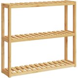  Kupaonska polica s 3 razine zidna 60 x 15 x 54 cm od bambusa | shoptok.hr
