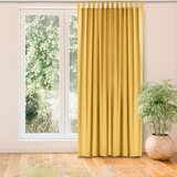  Curtain CARMENA color mustard style classic 10cm tab tops braid 140x300 HOMEDE | shoptok.hr