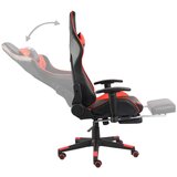 vidaXL Vrtljiv gaming stol z naslonjalom za noge rdeč PVC | Shoptok.si