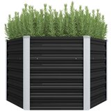 vidaXL Visoka greda antracitna 129x129x77 cm pocinkano jeklo, (20618644) | Shoptok.si