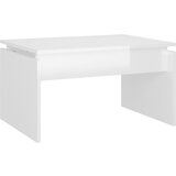 Maison Chic Klubska mizica - kavna mizica - Nizka mizica visok sijaj bela 68x50x38 cm iverna plošča, (21752220) Cene