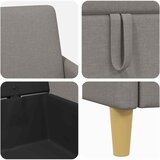  Set sofe s pohranom 2 pcs Sivosmeđa Poliester | Shoptok.si