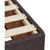vidaXL Krevet s oprugama i madracem tamnosmeđi 140x200 cm tkanina | shoptok.hr