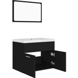  Set kupaonskog namještaja od iverice crni | shoptok.hr