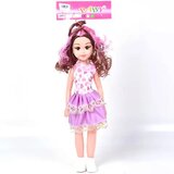 Magic Toys 46cm velika lutka v obleki s krilom s srčki z melerino pričesko | Shoptok.si