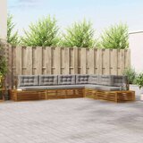  Zunanja garnitura za sedenje 6 Kos Naravna in svetlo siva, (5000271592) | Shoptok.si