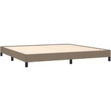  Box spring postelja z vzmetnico taupe 200x200 cm blago, (20896159) | Shoptok.si
