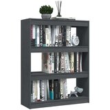 vidaXL knjižna omara za razdelitev prostora siva 100x30x103 cm | Shoptok.si
