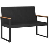  Zunanja klop Črna in turkizna 107 x 61 x 80 cm poli ratan, (5000273397) | Shoptok.si