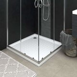 vidaXL Tu&scaron; kad s pikami bela 90x90x4 cm ABS cene