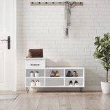 vidaXL Omarica za čevlje visok sijaj bela 102x36x60 cm inženirski les | Shoptok.si